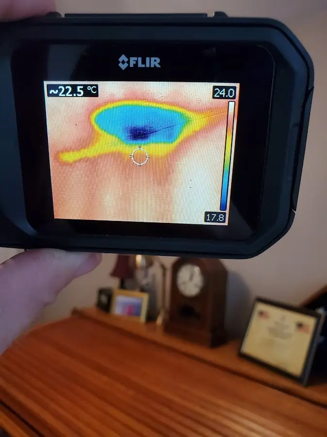 Thermal imaging inspection for water damage in Rumford