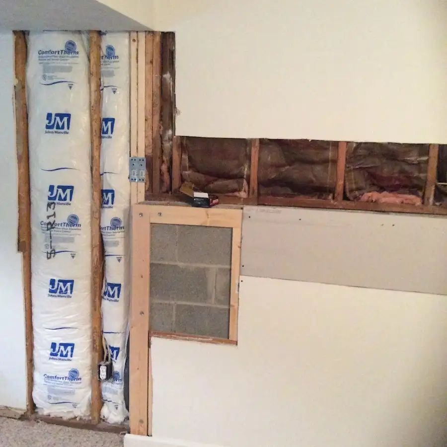 Wall insulation replacement during Structural Drying in Rumford
